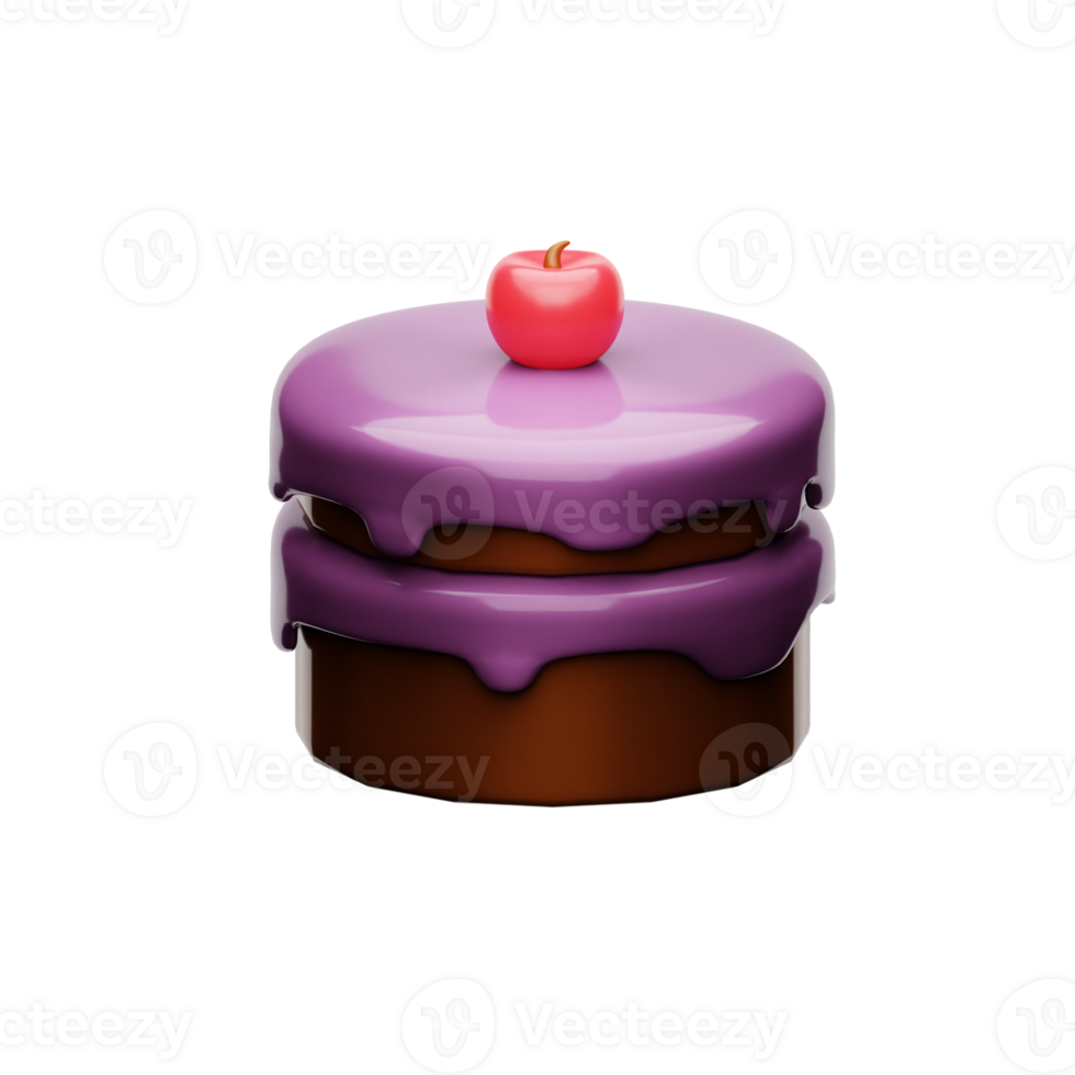 3d icon chocolate cake png