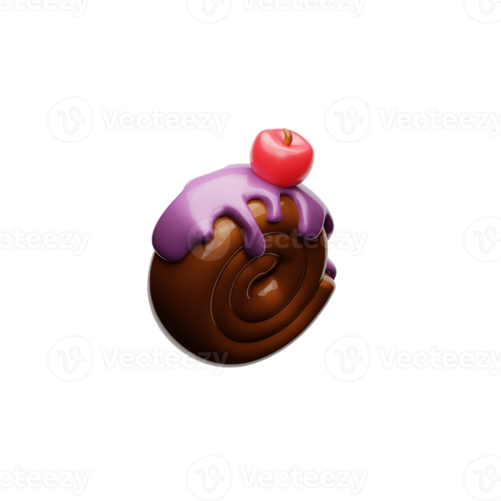 3d icon chocolate cake png