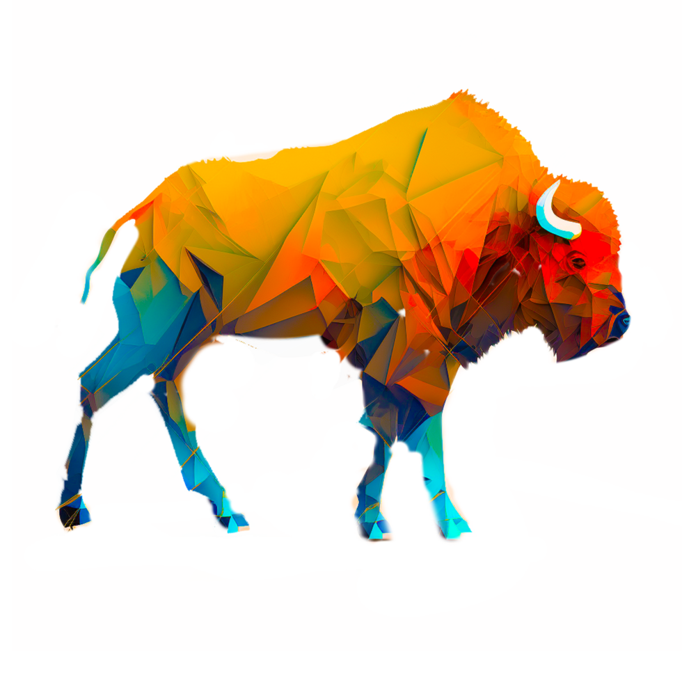 ai generativo dibujos animados toro png transparente