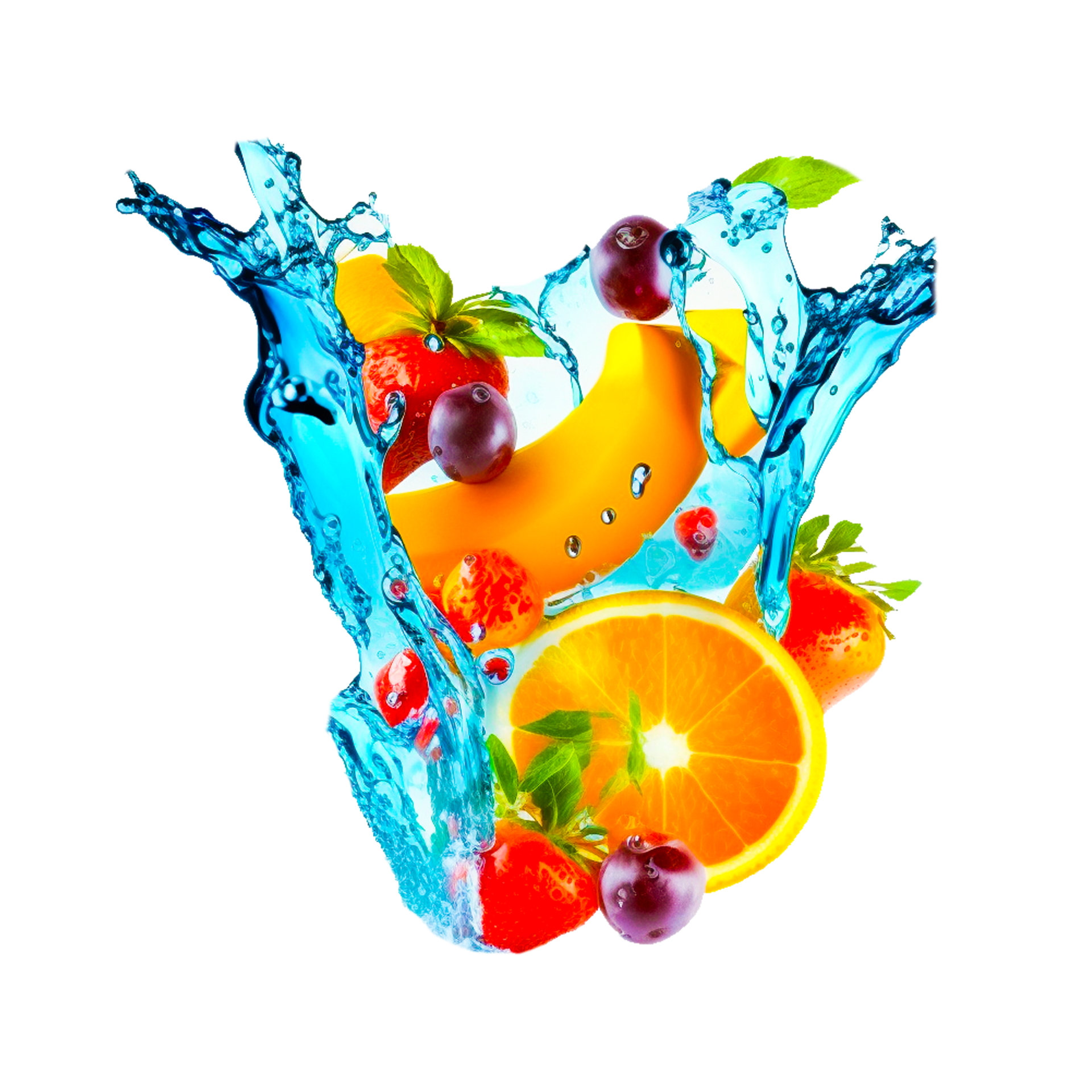 fresh fruits water splash 23858806 PNG
