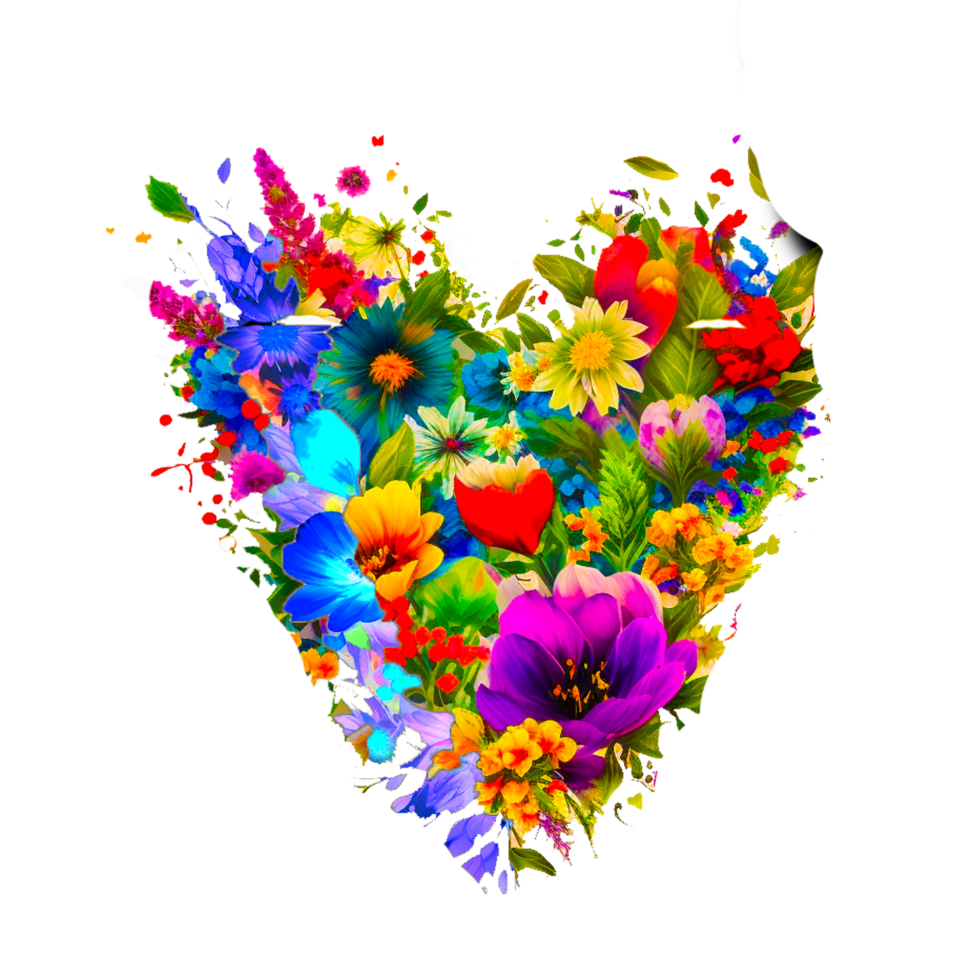 colorful decorative heart png