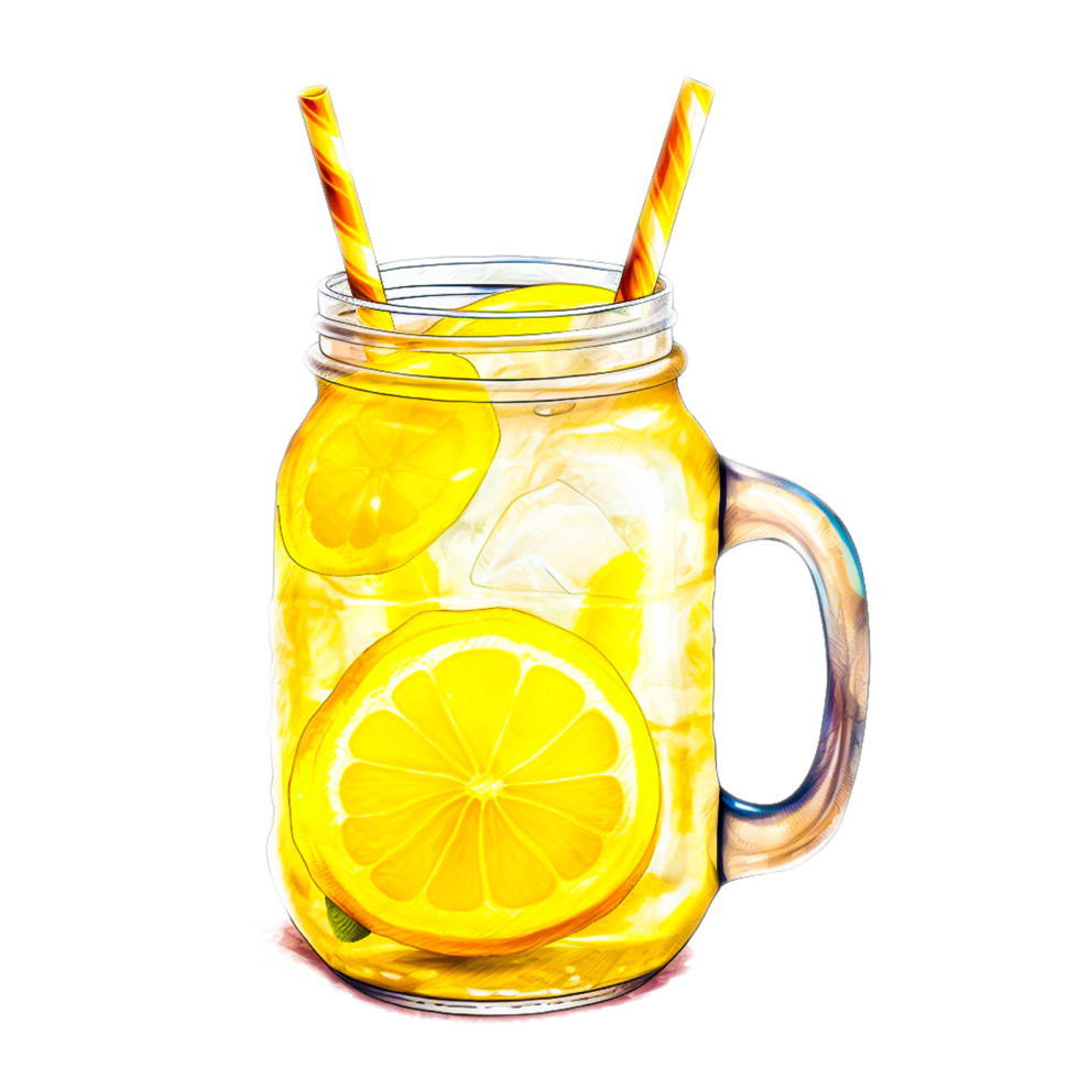 ai génératif citron l'eau pot png