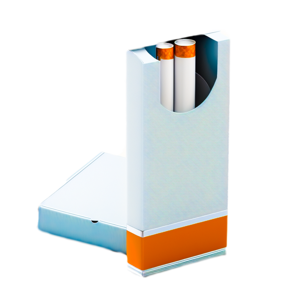 Opened cigarettes pack illustration png