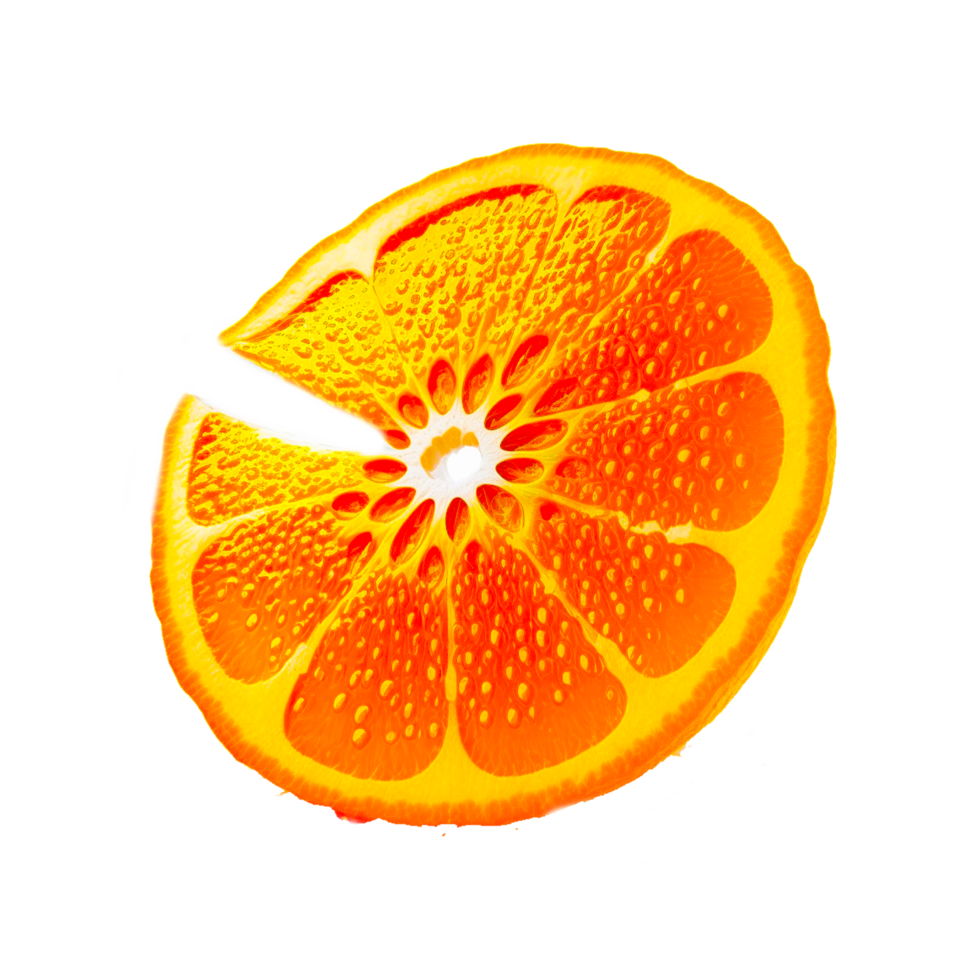 ai generativo suculento laranja fatia png