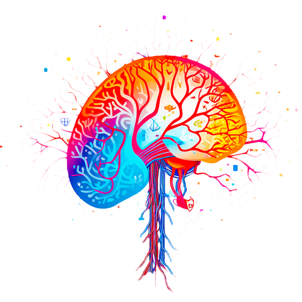 creative colorful brain png