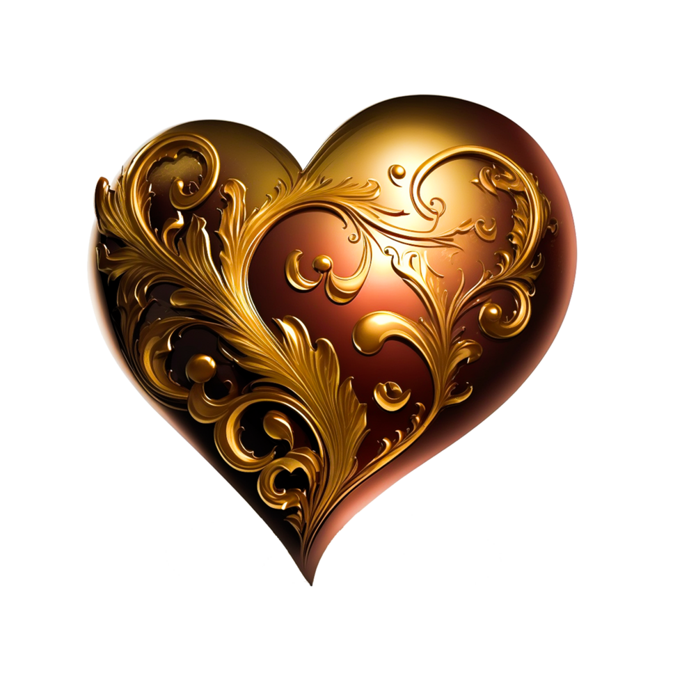 AI generative decorative heart png