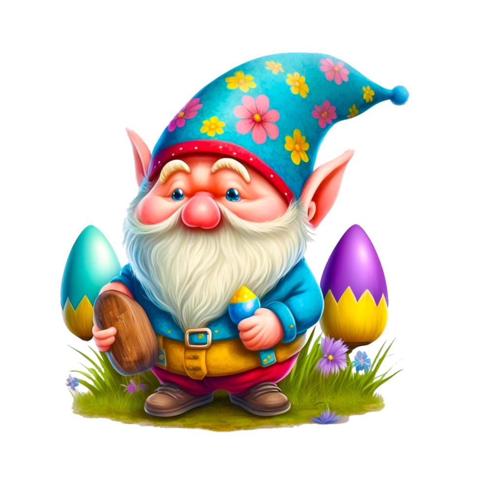 summer gnome illustration png