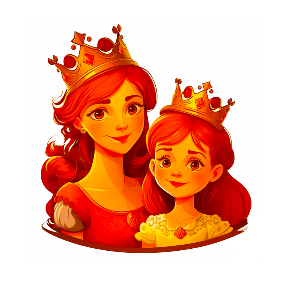 ai génératif mignonne reine avec couronne png