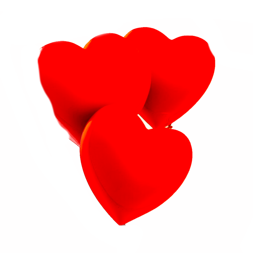 red hrearts transparent png