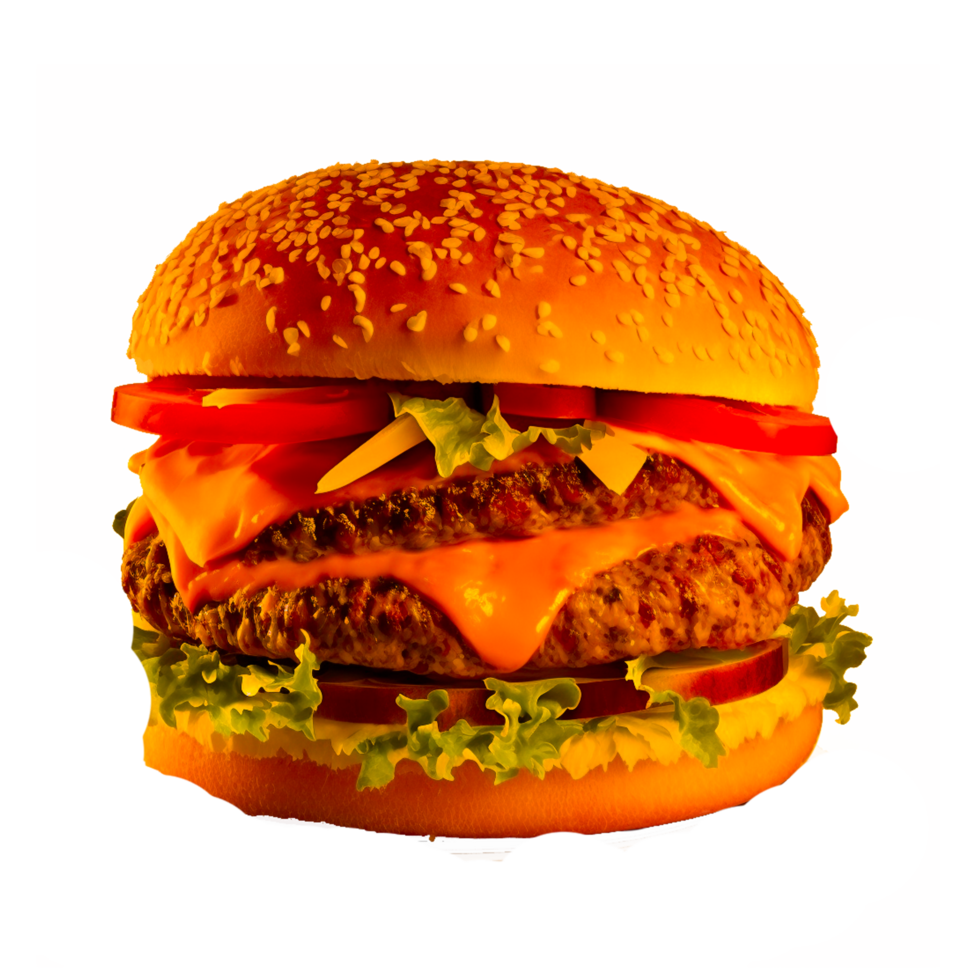 ai generativo hamburguesa png transparente