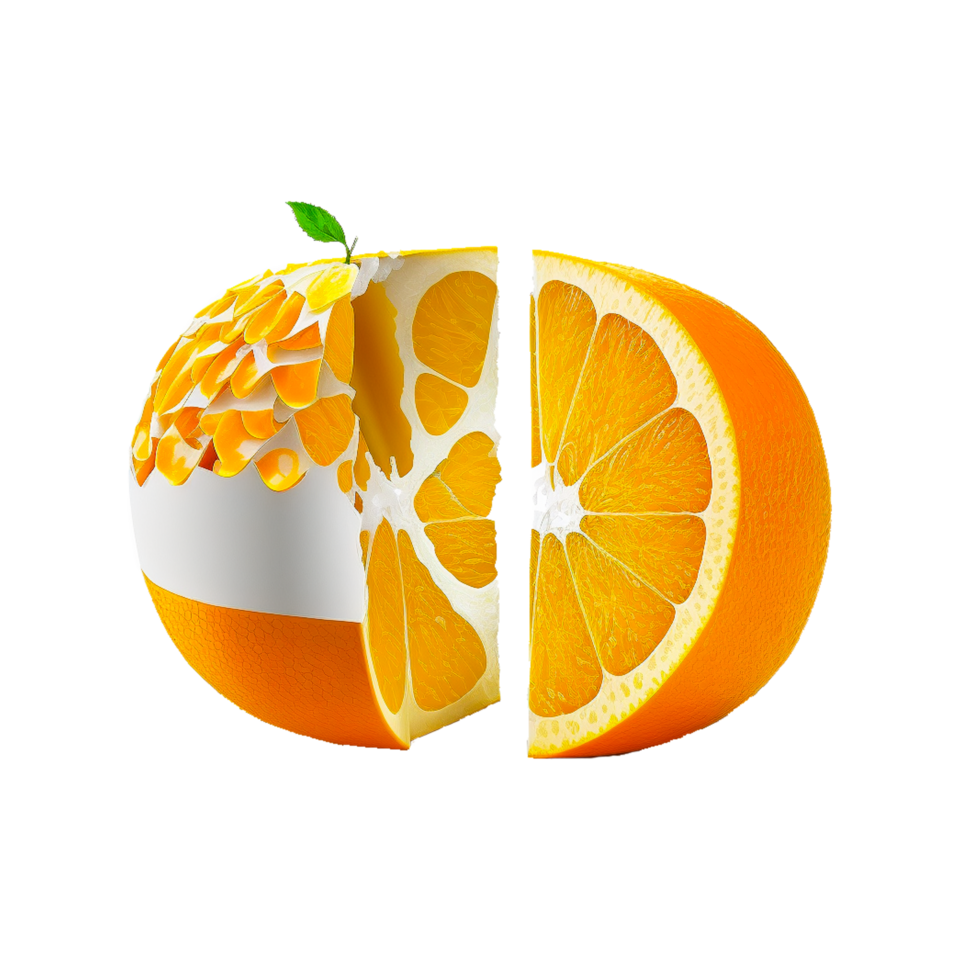 AI generative orange fruit png