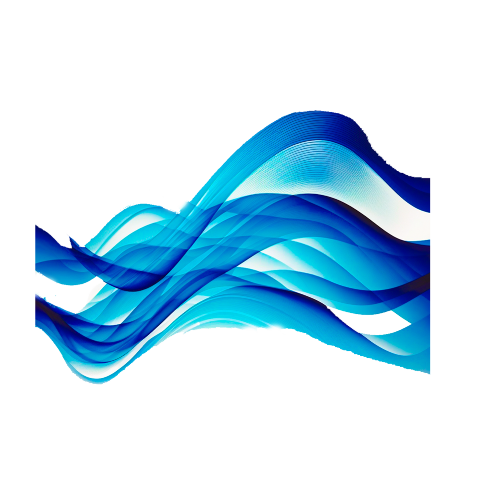 ai generatief abstract blauw Golf PNG