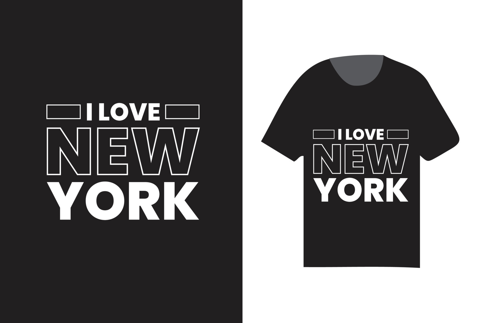 i love new york typography t shirt design, modern t shirt design template 23859010 Vector Art at