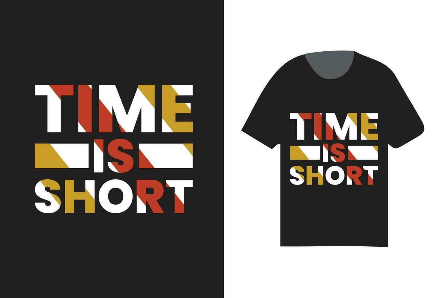 hora es corto moderno tipografía, tipografía de moda t camisa diseño modelo vector