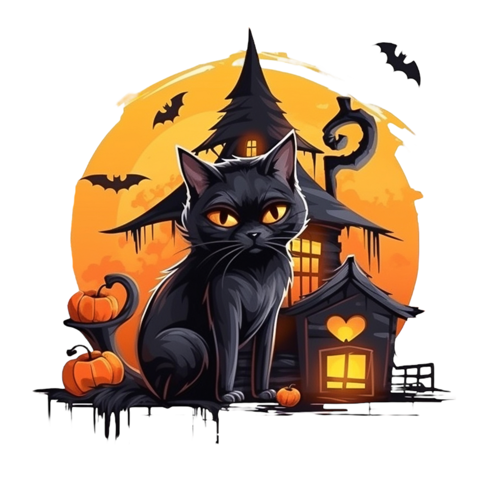 Halloween illustration élément, ai généré png