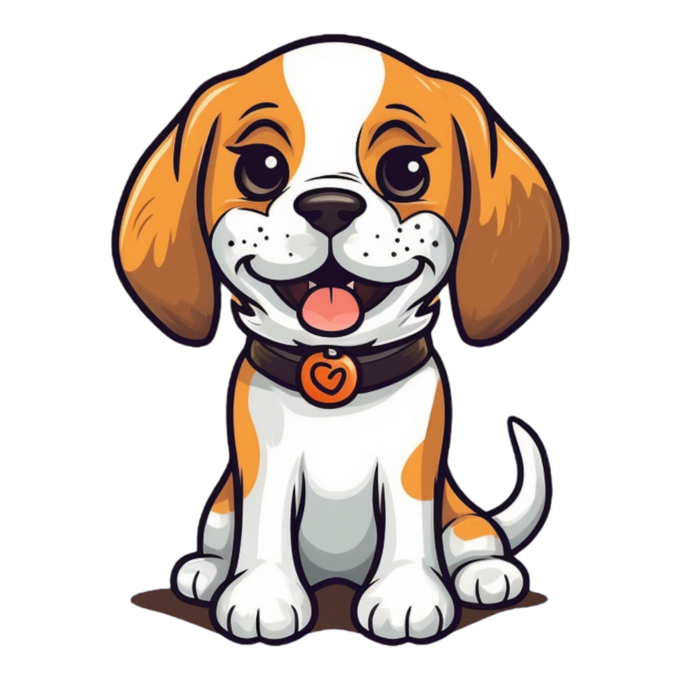 brak hond clip art, ai gegenereerd png