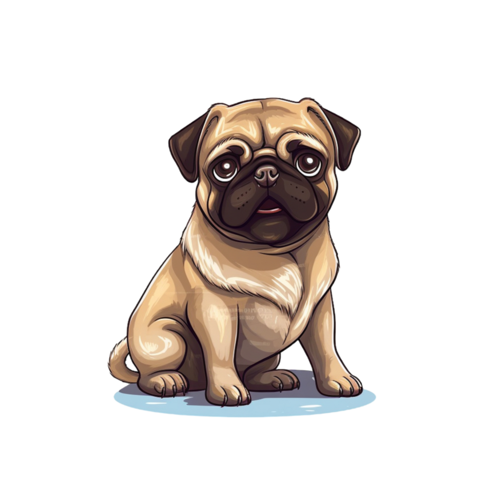 pug clipart, ai gerado png