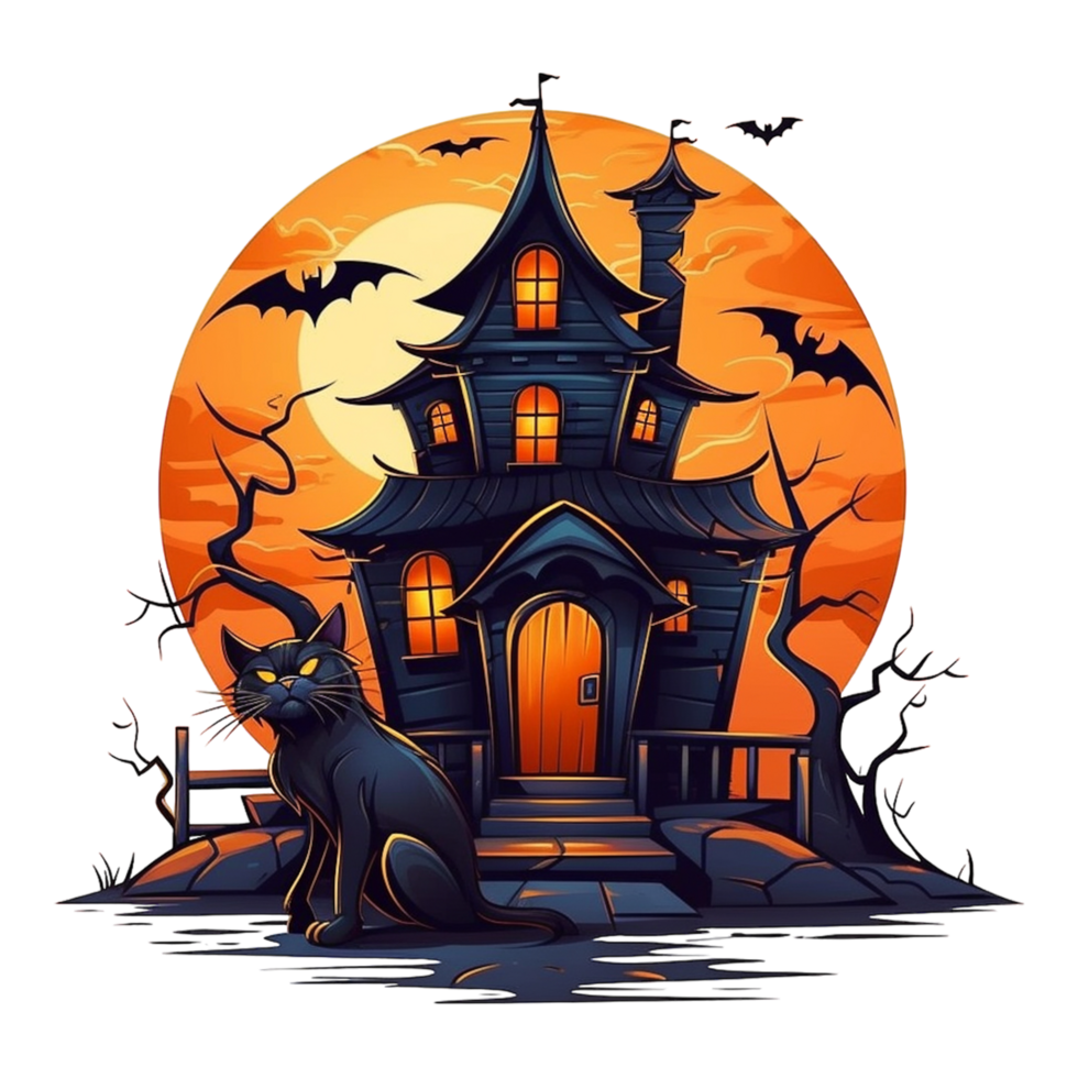 Halloween illustrazione elemento, ai generato png