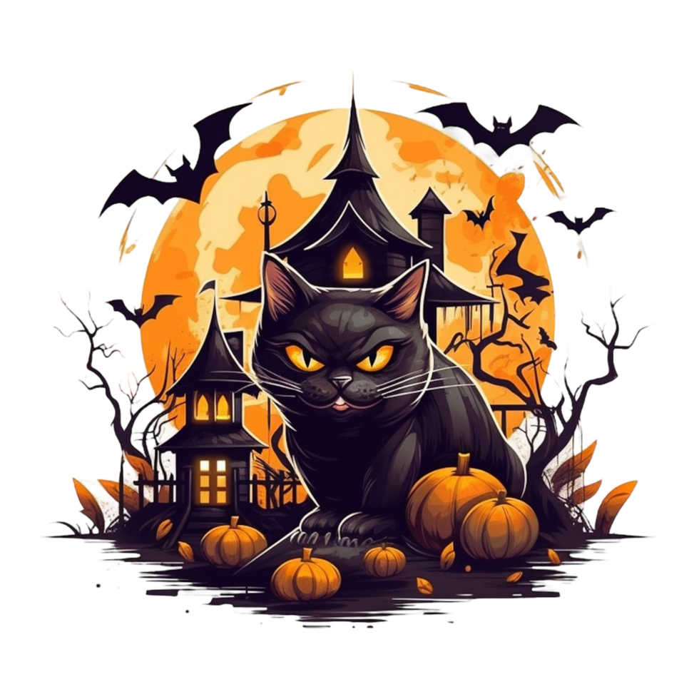 Halloween illustration élément, ai généré png