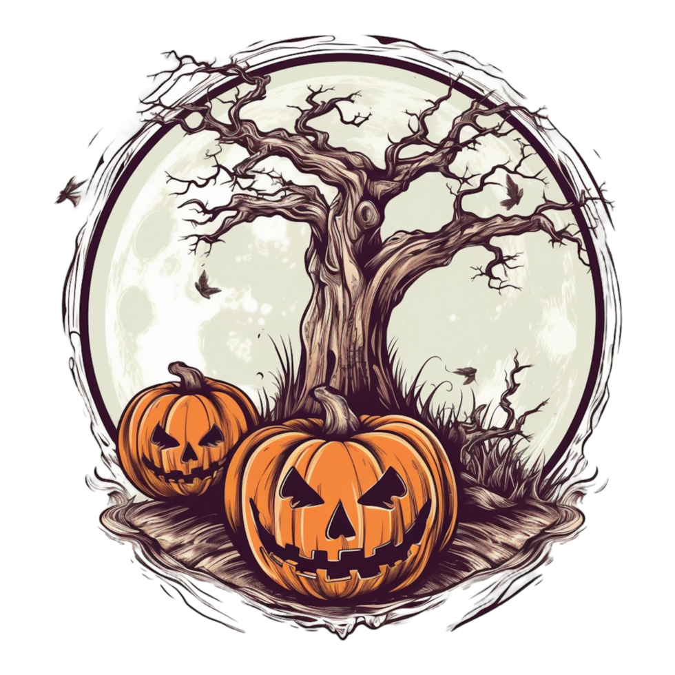 Halloween illustration element, png