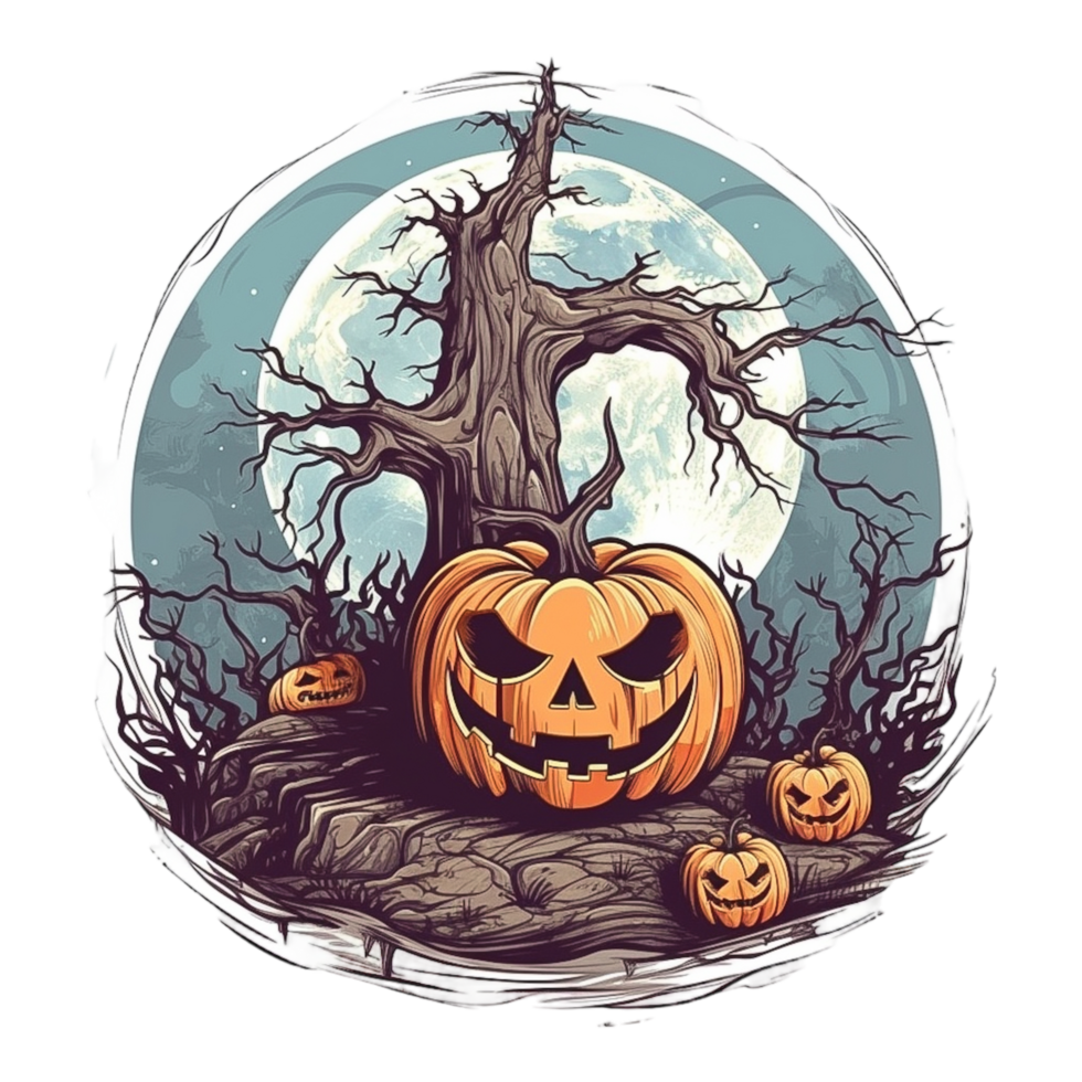 Halloween illustration element, png