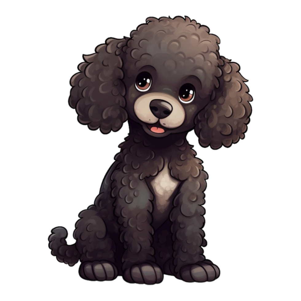 Poodle Dog Cartoon Clipart png