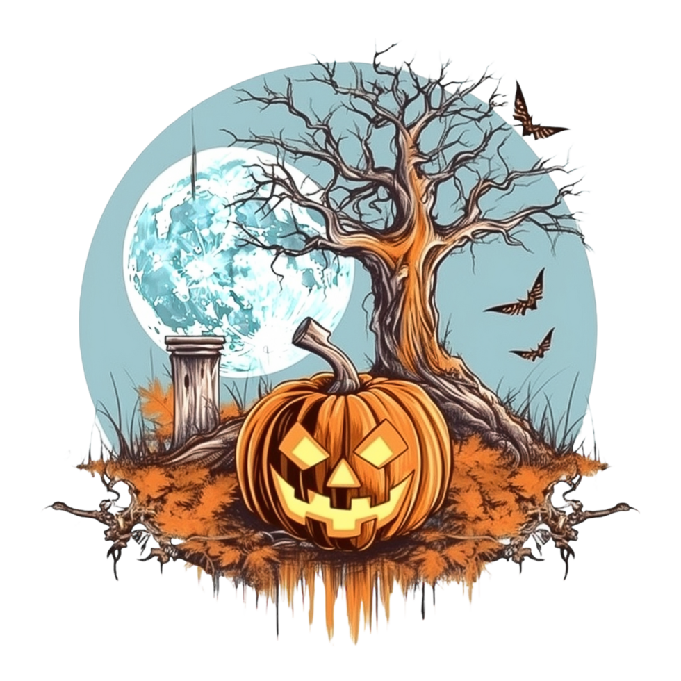 Halloween illustration element, png