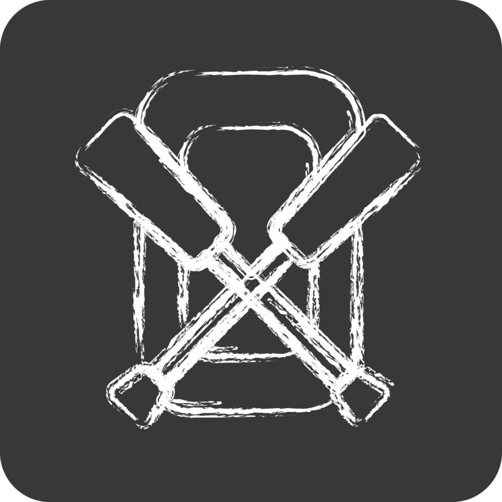 Icon Rubber Boat. suitable for education symbol. chalk Style. simple design editable. design template vector