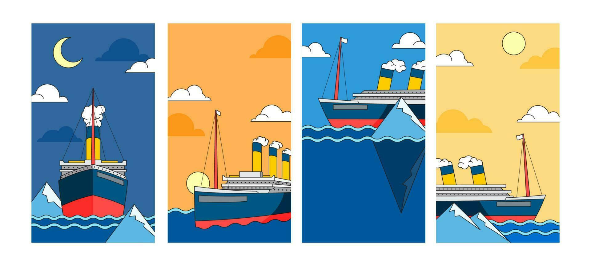 Titanic Remembrance Day Social Media Story vector