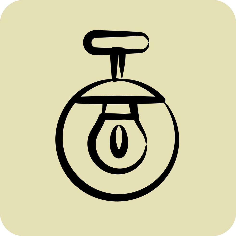 Icon Pendant Lights. suitable for House symbol. hand drawn style. simple design editable. design template vector