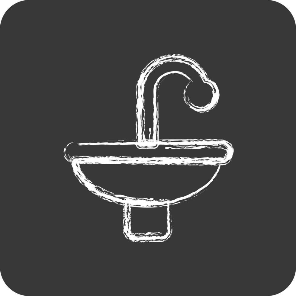 Icon Sinks. suitable for building symbol. chalk Style. simple design editable. design template vector