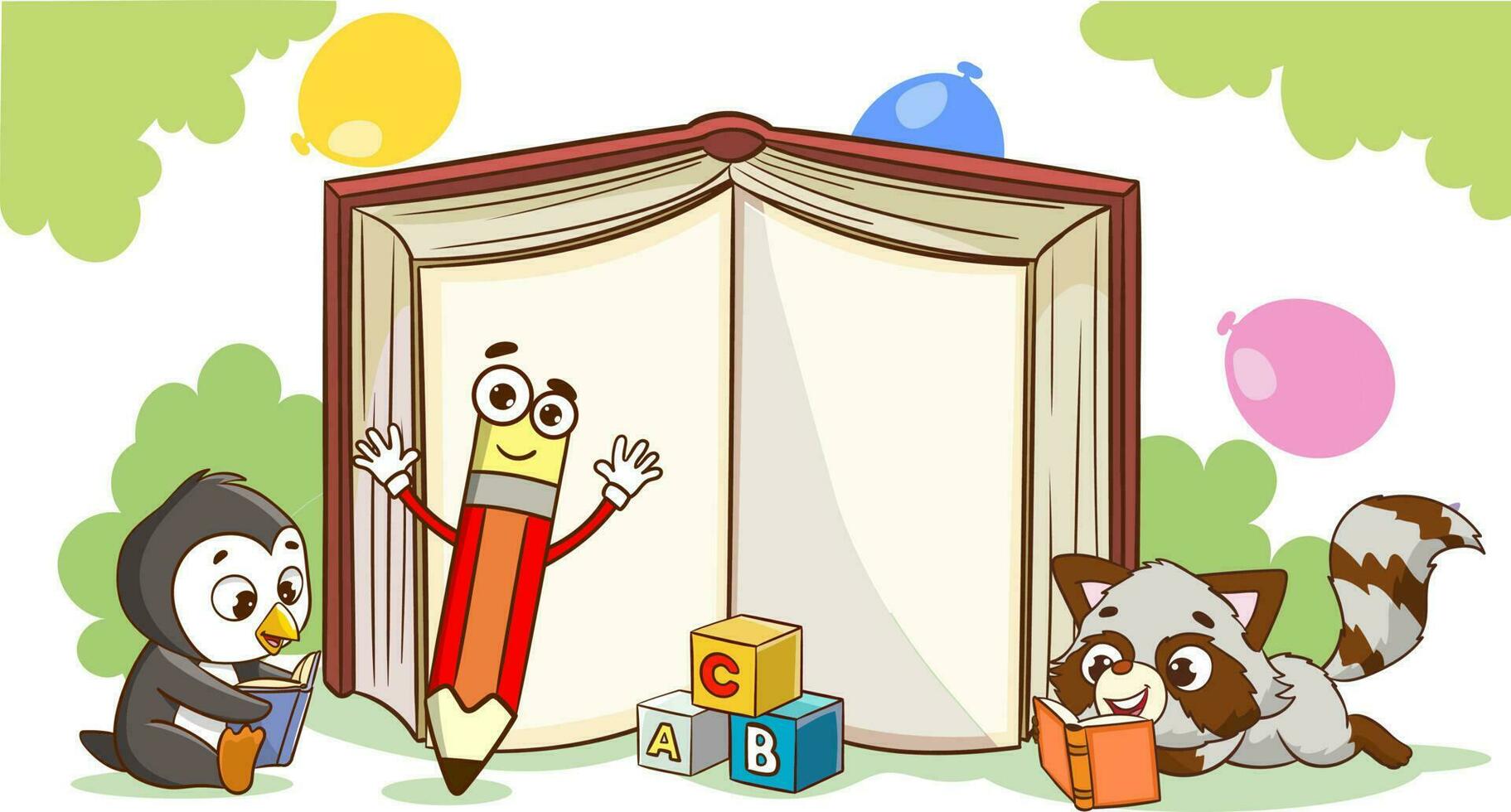 Blank Note Paper For Children Education vector