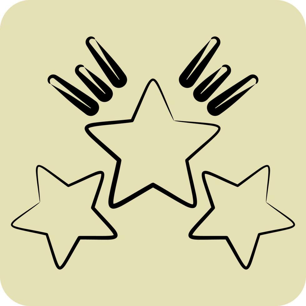icono premio estrella 2. relacionado a estrellas símbolo. mano dibujado estilo. sencillo diseño editable. sencillo vector íconos