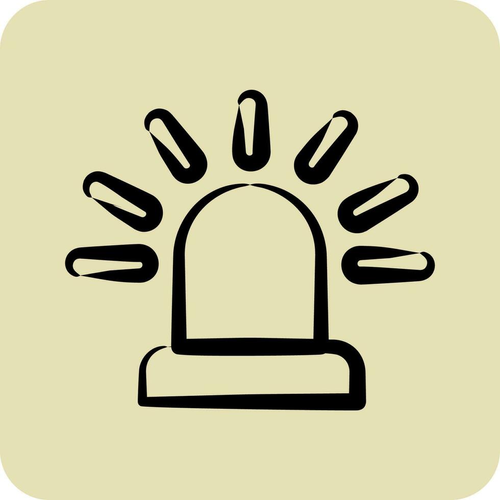 Icon Alert. suitable for Security symbol. hand drawn style. simple design editable. design template vector