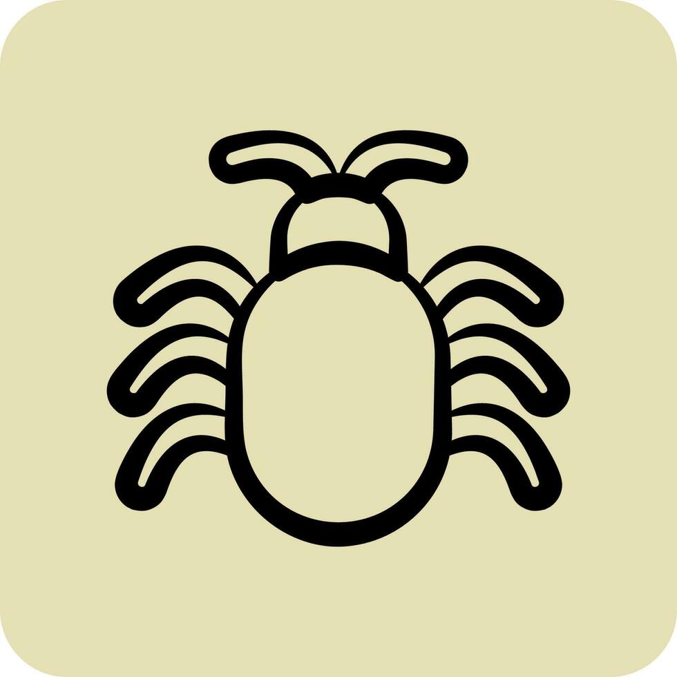 Icon Software Bug. suitable for Security symbol. hand drawn style. simple design editable. design template vector