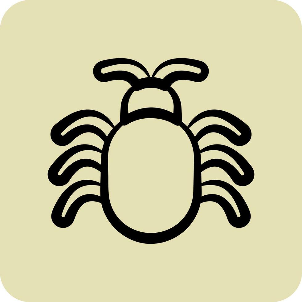 Icon Software Bug. suitable for Security symbol. hand drawn style. simple design editable. design template vector