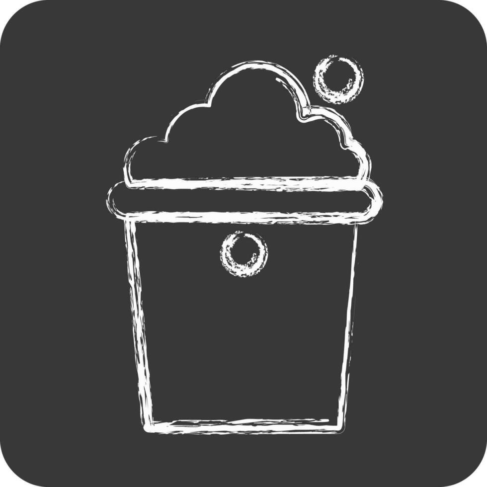 Icon Bucket. suitable for Kids symbol. chalk Style. simple design editable. design template vector