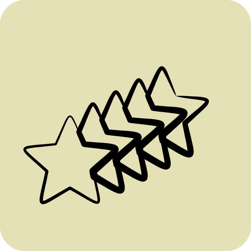 icono s estrellas. relacionado a estrellas símbolo. mano dibujado estilo. sencillo diseño editable. sencillo vector íconos