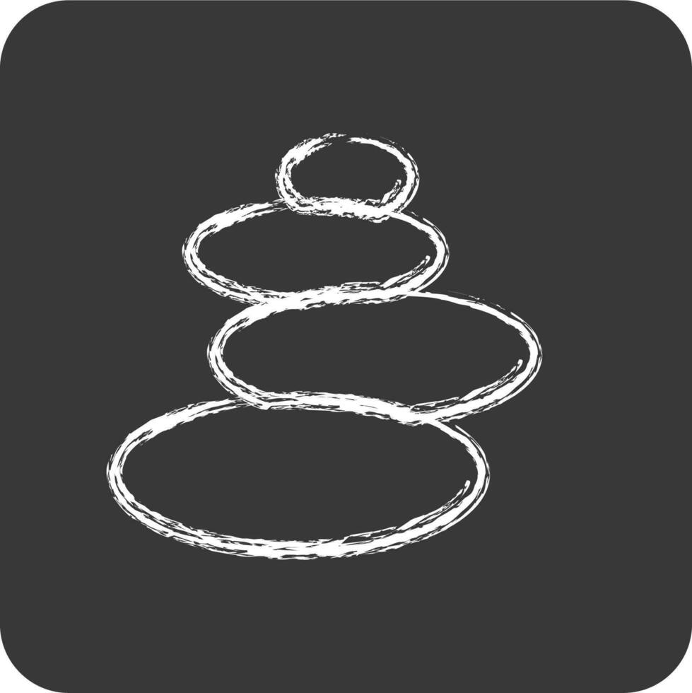 Icon Stone. suitable for Japanese symbol. chalk Style. simple design editable. design template vector