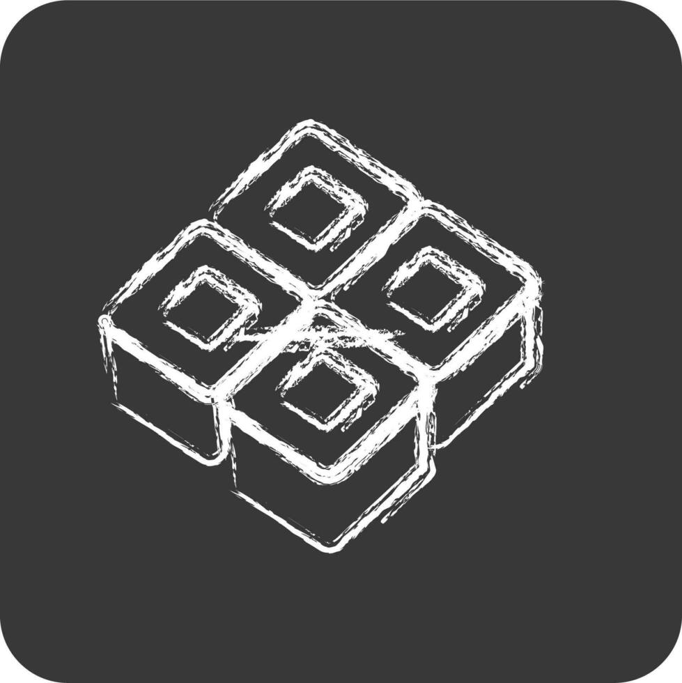 Icon Sushi Rolls. suitable for Japanese symbol. chalk Style. simple design editable. design template vector