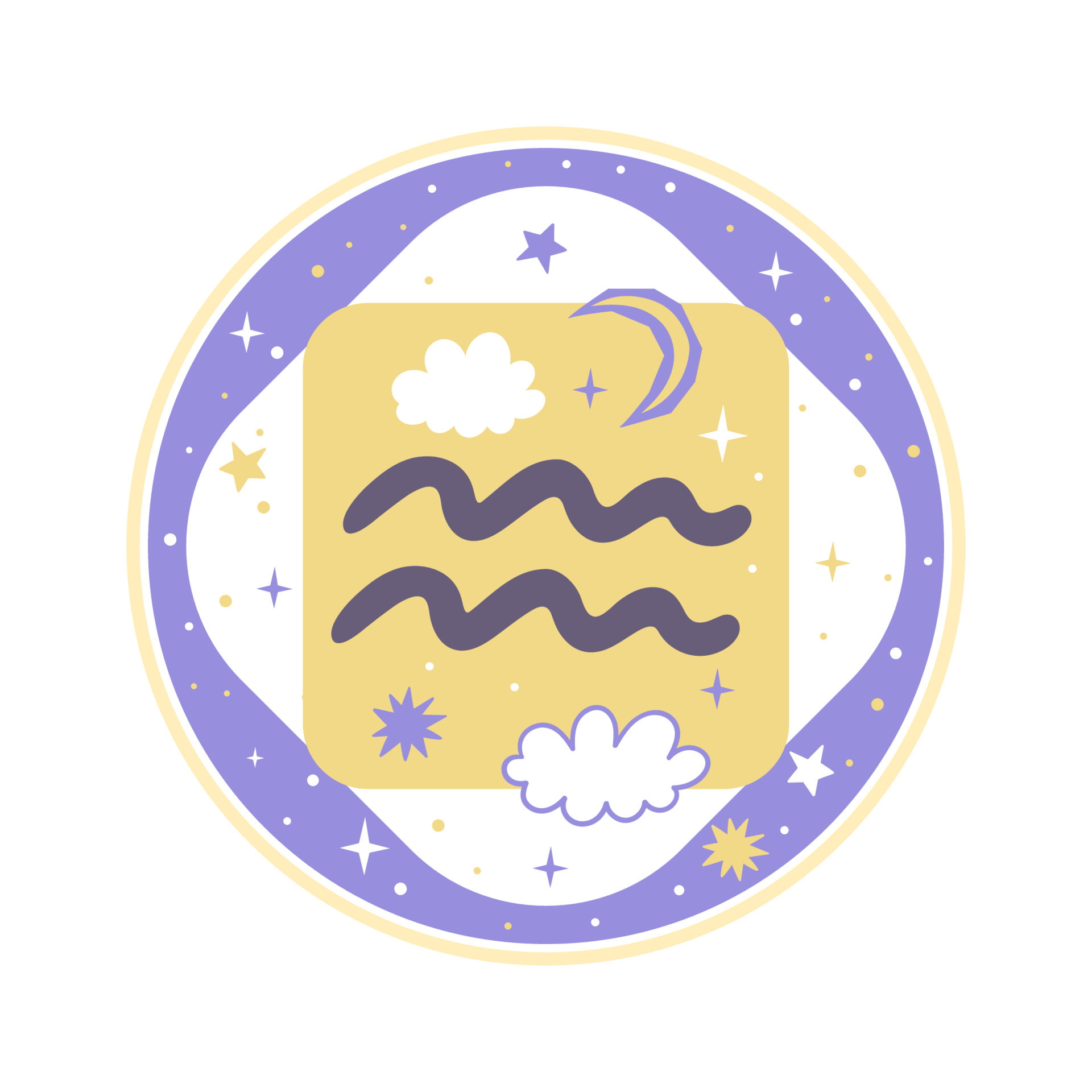Horoscope element. Aquarius zodiac sign. Vector graphics. 23859989