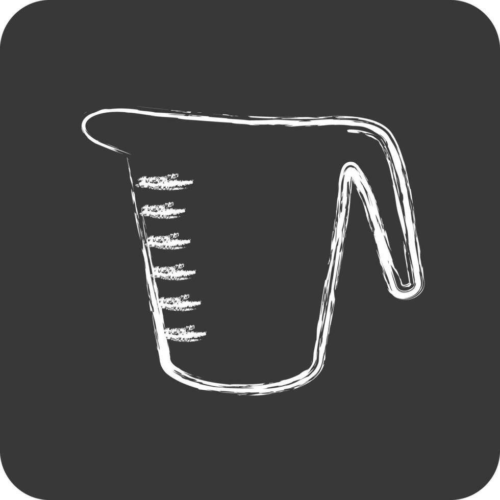 Icon Measuring Cup. suitable for Bakery symbol. chalk Style. simple design editable. design template vector