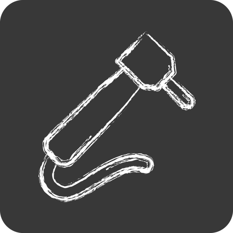 Icon Drill. suitable for medicine symbol. chalk Style. simple design editable. design template vector