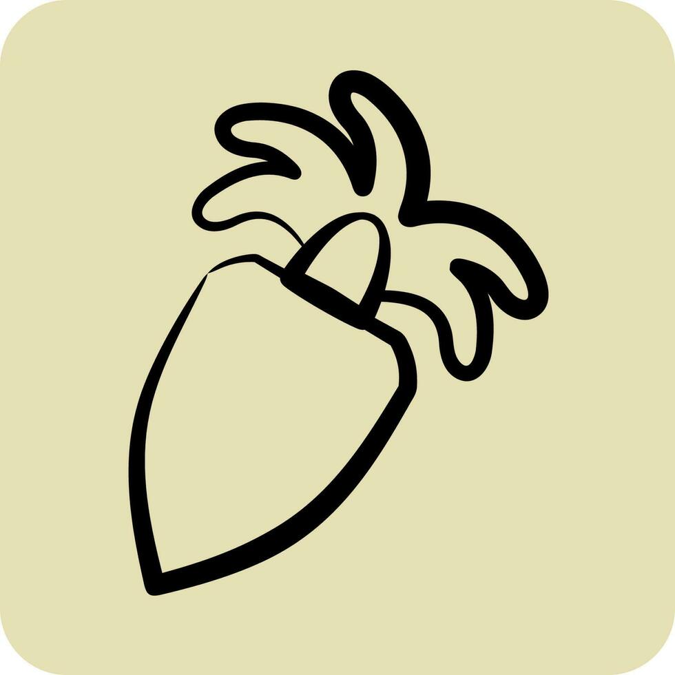Icon Cuttlefish. suitable for seafood symbol. hand drawn style. simple design editable. design template vector