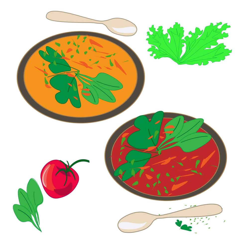 National cuisine Baking menu dishes from vegetables and fish restaurant cuisine. A set menu of delicious dishes of traditional or national cuisine in a flat cartoon hand-drawn Illustration template. vector