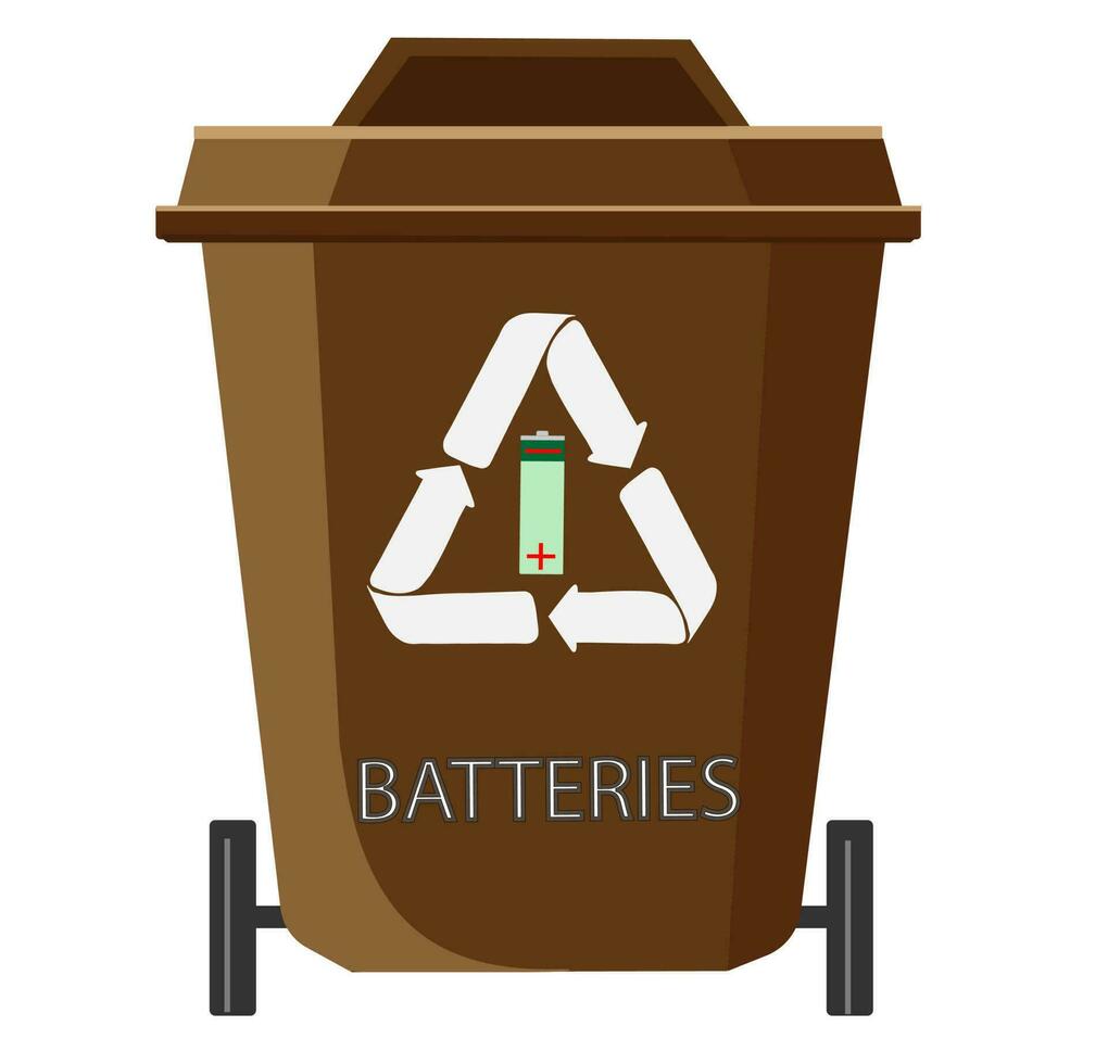 Waste recycling. Collection with types of recyclable Eco-friendly environment vector illustration.