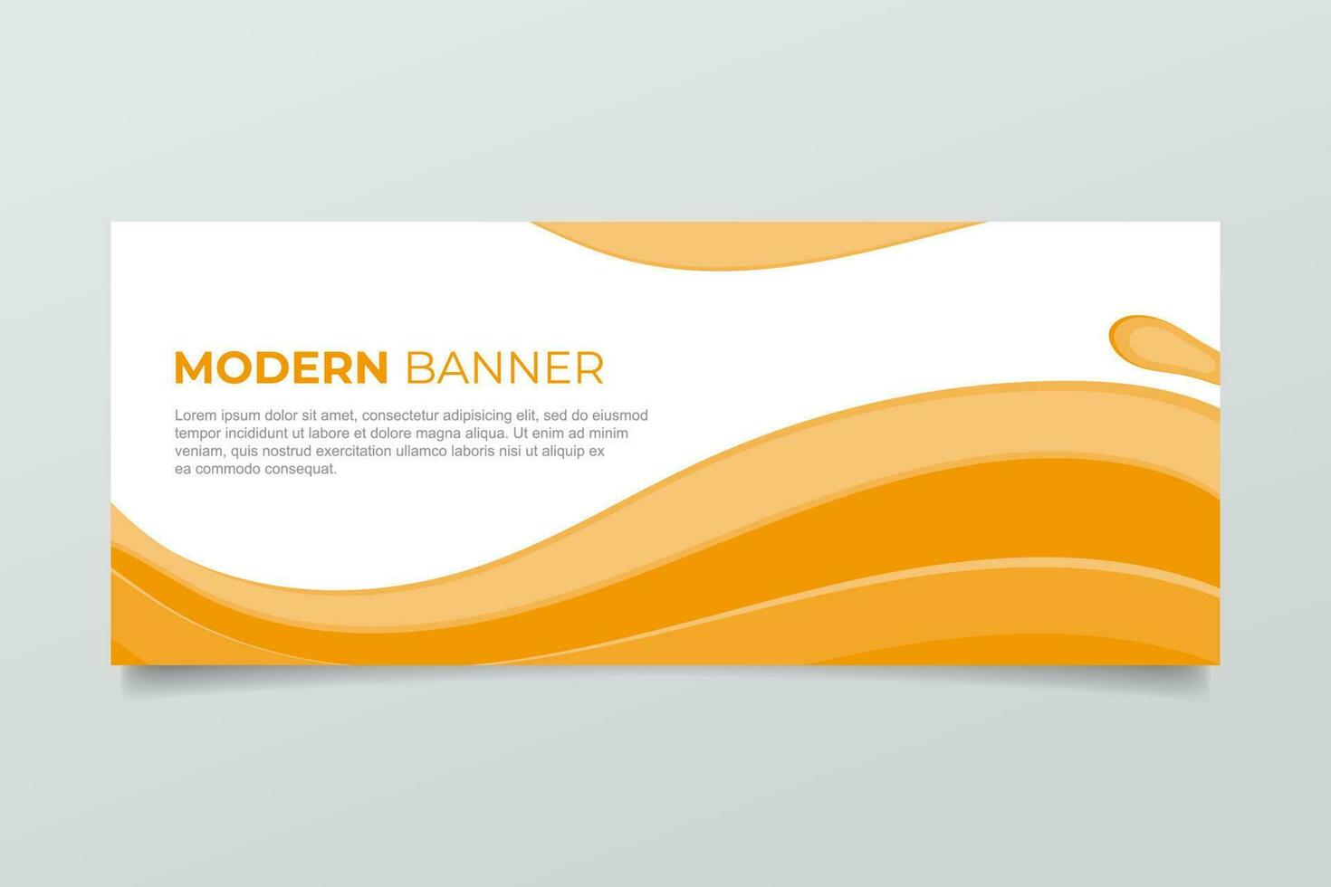 Modern business banner with wave design vector