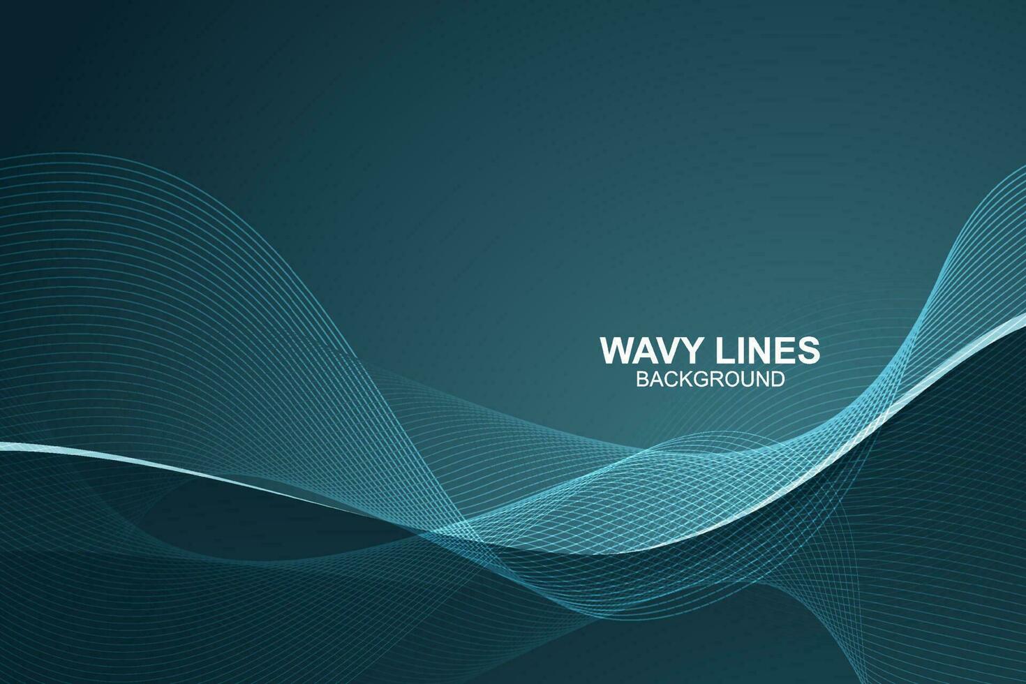 Abstract wavy lines background in vector design