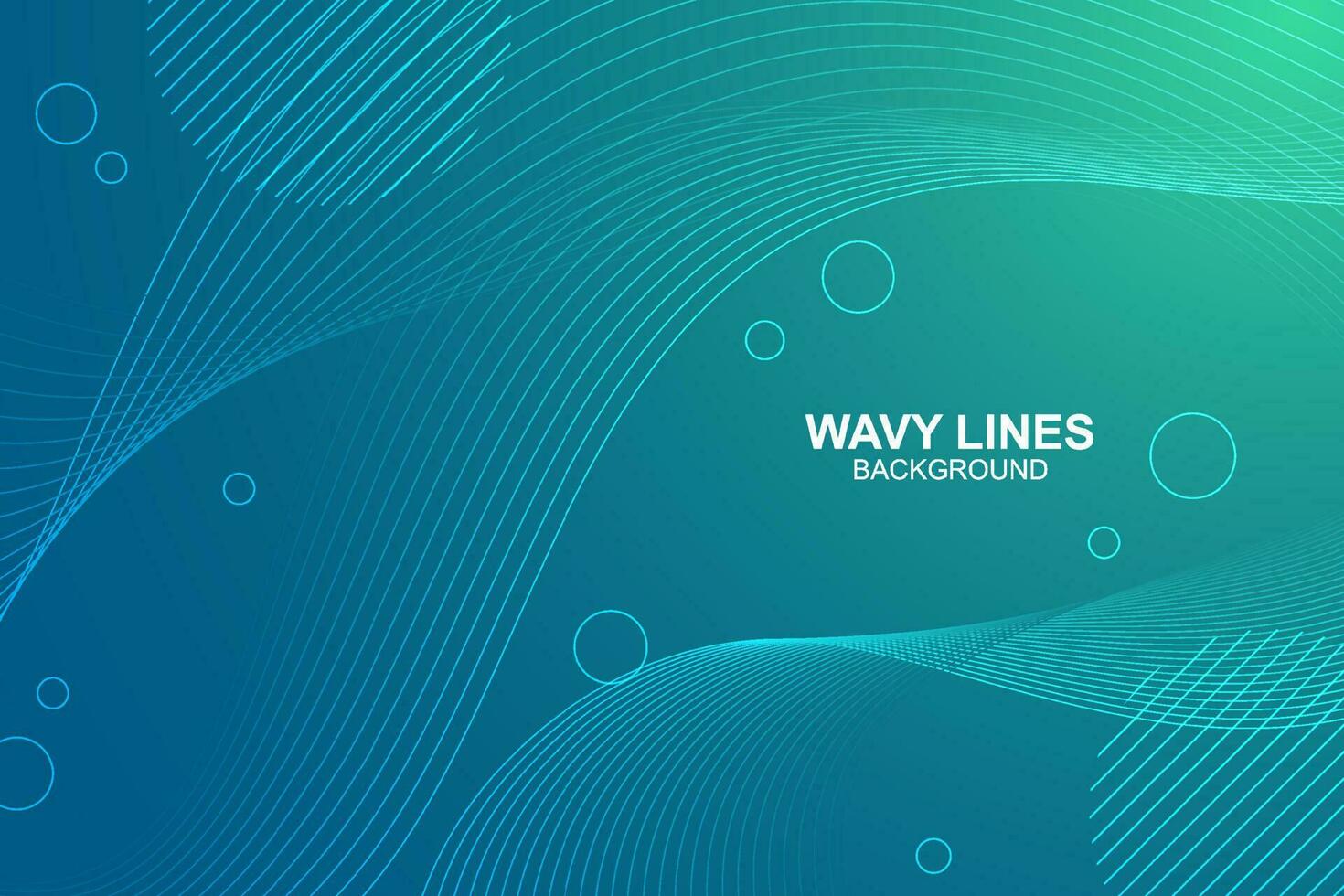 Abstract wavy lines on gradient background vector