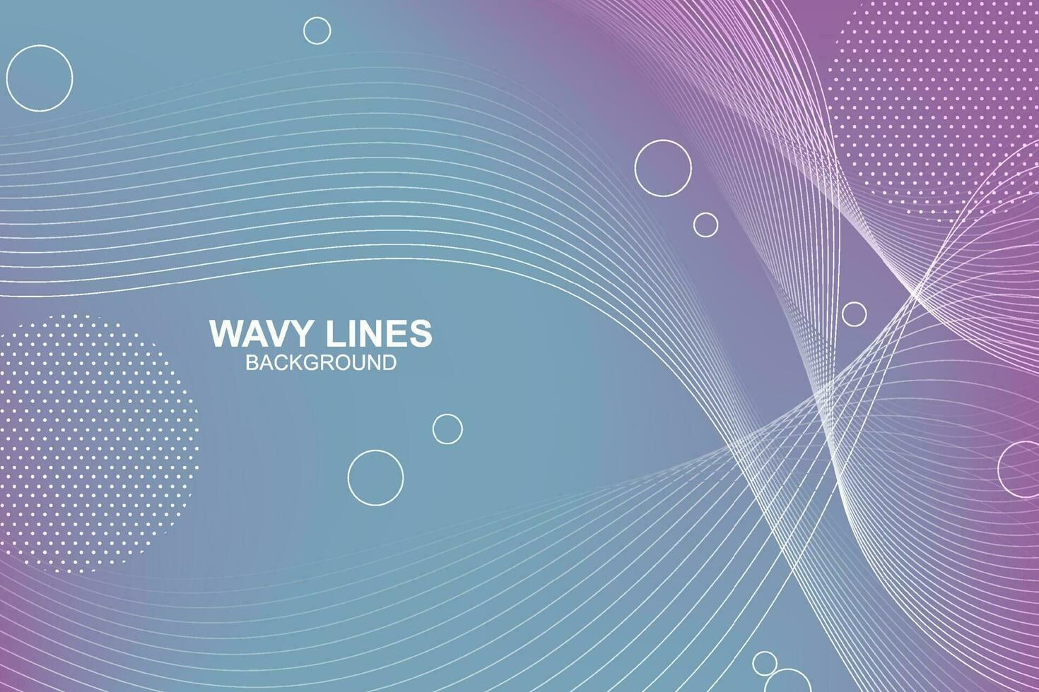 Abstract wavy lines on gradient background vector